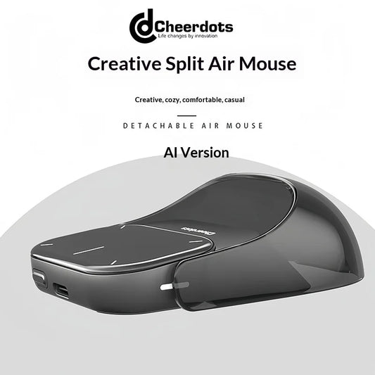 Cheerdots2 Smart AI Magnetic Split Air Mouse Wireless Bluetooth Dual Mode Compatible with Mac, Android, iOS windwos Compact