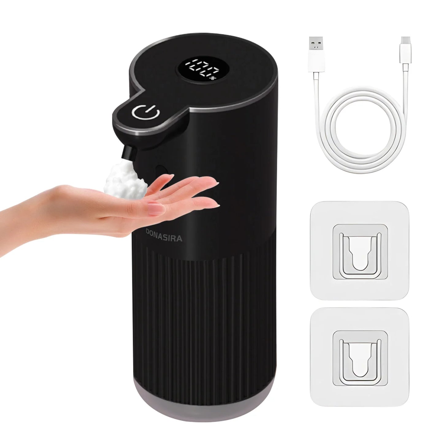 380ML P18 Digital Display 6-Levels Adjustable Foam/Liquid Control Waterproof Automatic Sense Soap Dispenser For Kitchen Bathroom