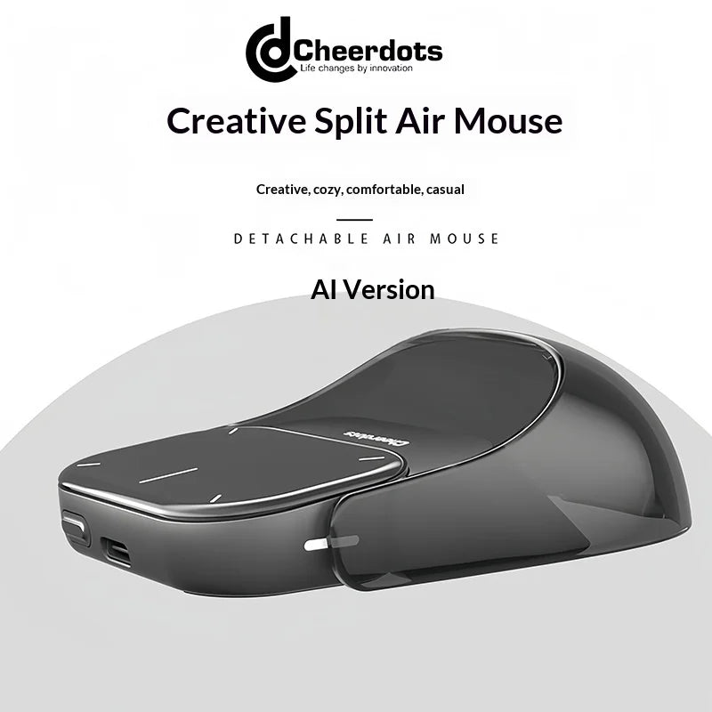 Cheerdots2 Smart AI  Magnetic Split Air Mouse Wireless Bluetooth Dual Mode Compatible with Mac, Android, iOS windwos Compact