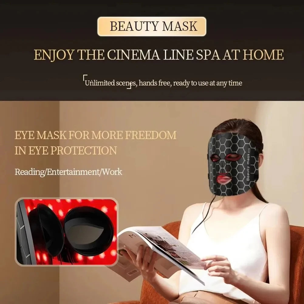 7 Colors Phototherapy Red Light Skin Smoothing Whitening Anti-Aging Wrinkle LED Silicone Beauty Mask