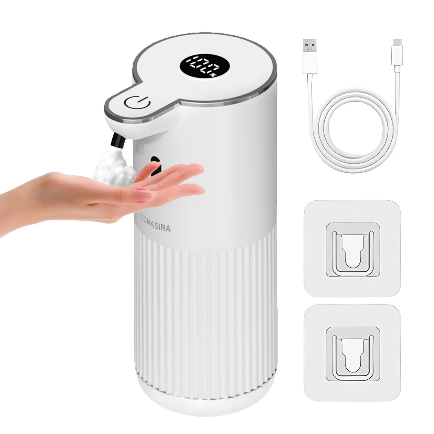 380ML P18 Digital Display 6-Levels Adjustable Foam/Liquid Control Waterproof Automatic Sense Soap Dispenser For Kitchen Bathroom