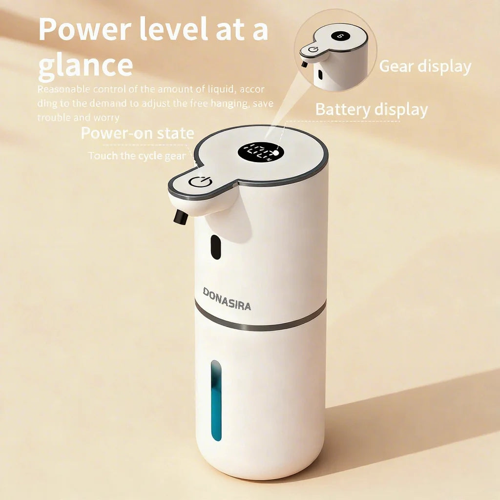 380ML P18 Digital Display 6-Levels Adjustable Foam/Liquid Control Waterproof Automatic Sense Soap Dispenser For Kitchen Bathroom